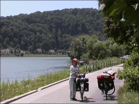 Donauradweg bei Linz